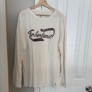 Timberland Off-White Long Sleeve with Purple Script